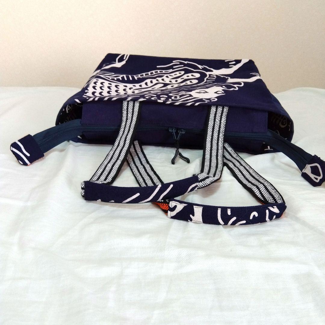 酒屋前掛けリメイク　トート＆ポーチ