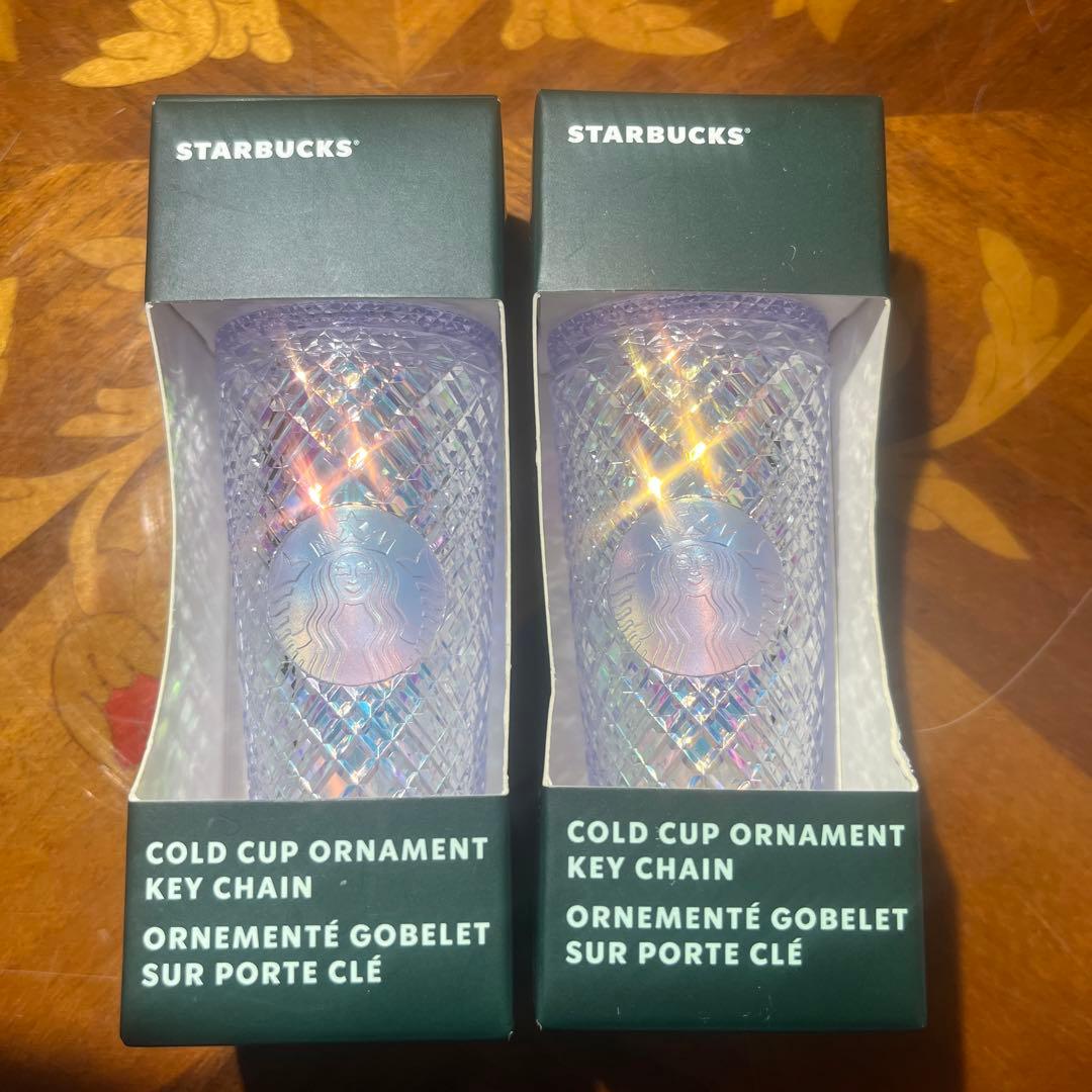レアSTARBUCKS カップオーナメント キーチェーン 北米限定 新品 2個