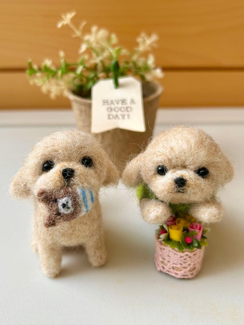 花凜♪犬 MIXちゃん 羊毛フェルト ハンドメイド