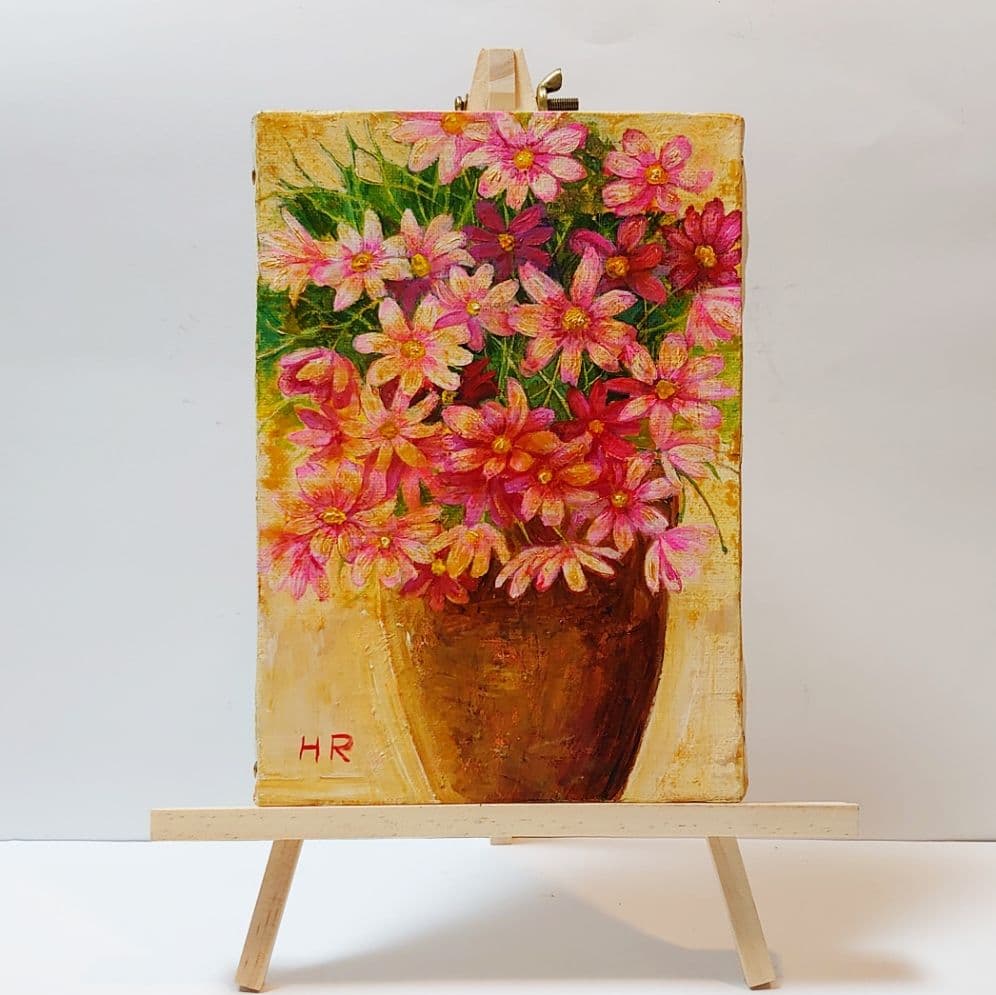 油絵 絵画【コスモス】