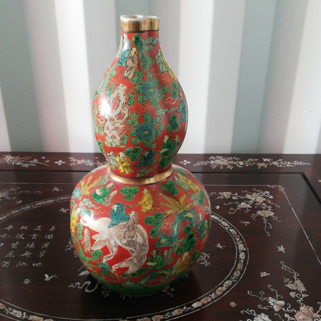 九谷    ひょうたん形花瓶