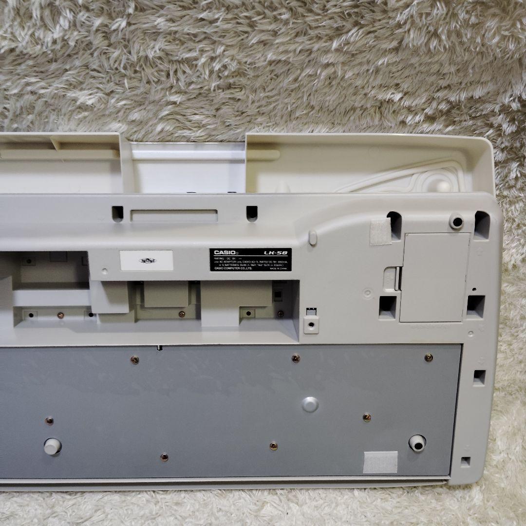 【良品】CASIO LK-58 電子キーボード 光ナビゲーション マイク カシオ