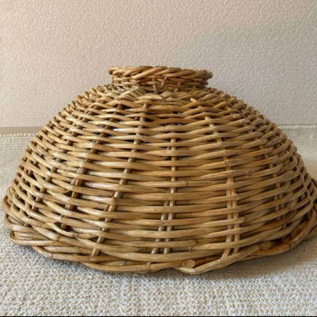 最終】アジアン ラタン 円形ラタン 大型丸籠 籐カゴ バスケット 直径43㎝