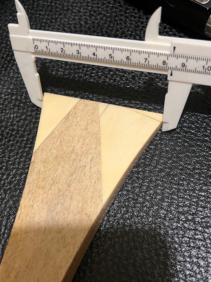 天然素材骨、牙製 義太夫三味線撥 三味線バチ 曲線デザイン