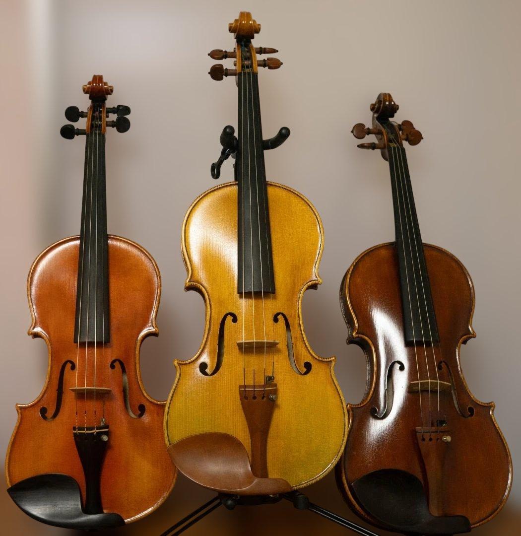 4/4 バイオリン-ダークブラウン 弓 ケース付き