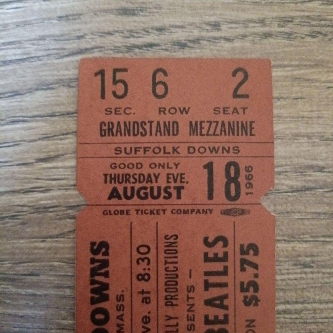 BEATLES 1966 未使用コンサートチケット ボストン アメリカ