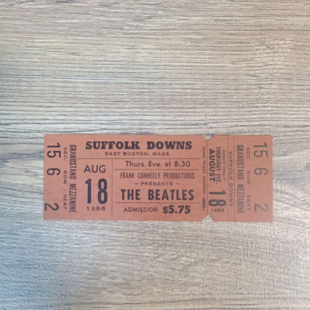 BEATLES 1966 未使用コンサートチケット ボストン アメリカ
