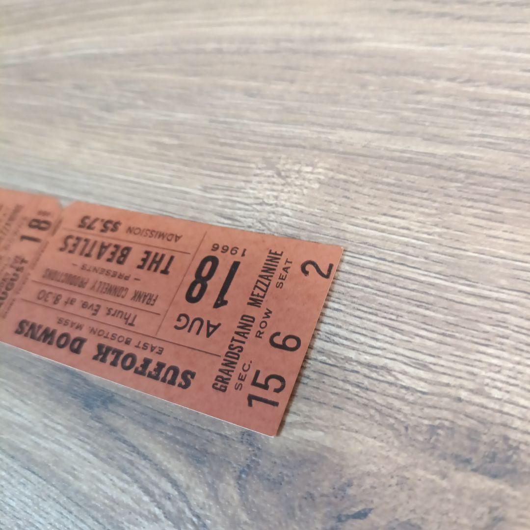 BEATLES 1966 未使用コンサートチケット ボストン アメリカ