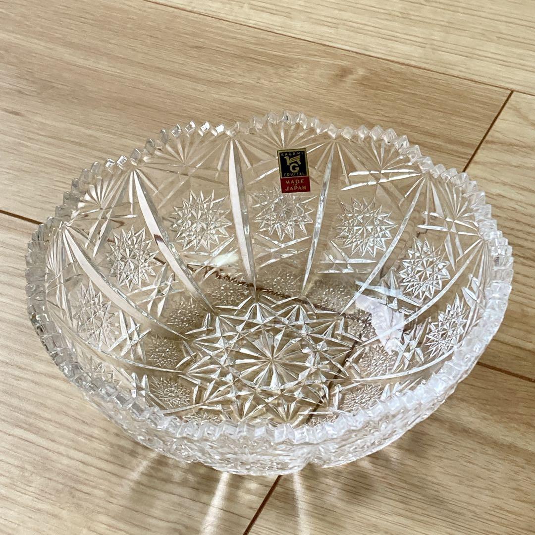 【新品未使用】カガミクリスタル　王朝　大小ボウルセット