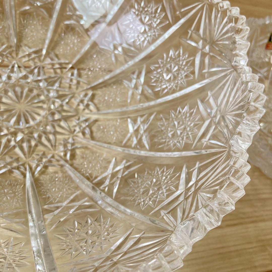 【新品未使用】カガミクリスタル　王朝　大小ボウルセット