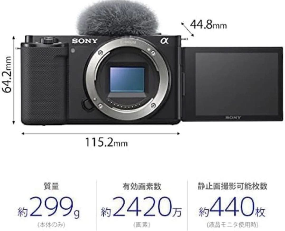 SONY ソニー ミラーレス一眼カメラ Zボディ スクリーン付属 ZV-E10