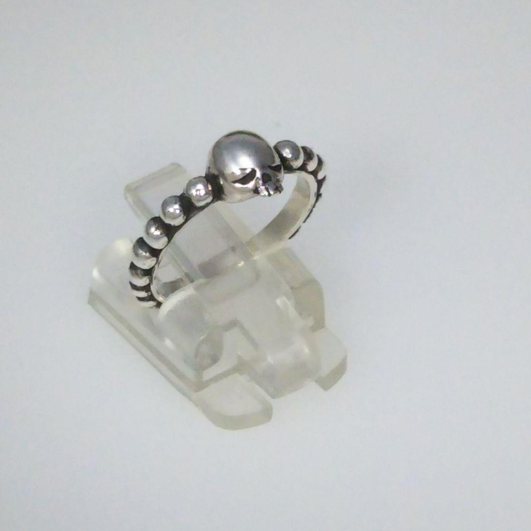 オリジナルハンドメイド シルバーリング 13号    球スカル