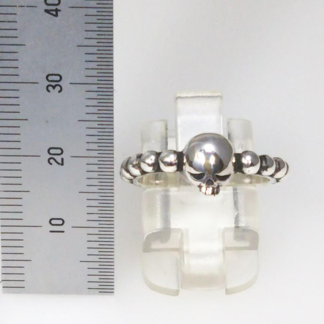 オリジナルハンドメイド シルバーリング 13号    球スカル
