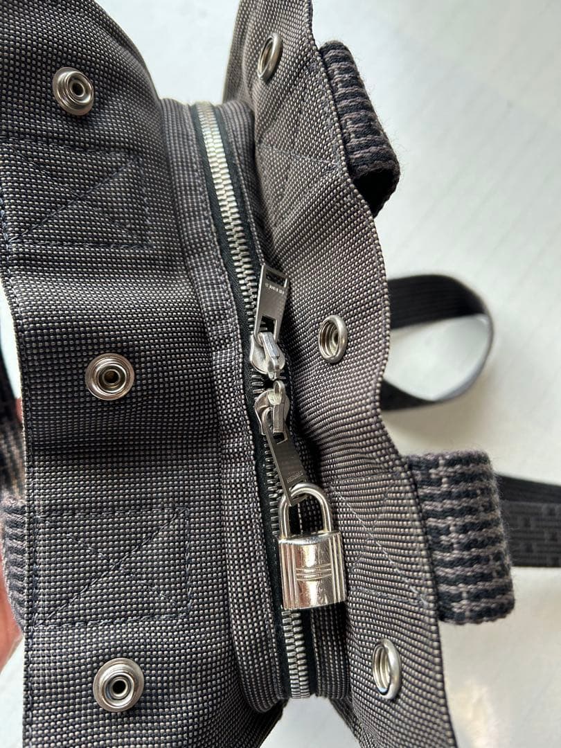 HERMES エルメスエールライン アド MMリックサック バッグ2Wayグレー