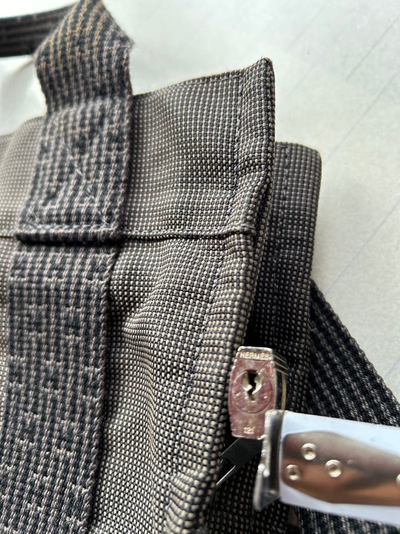 HERMES エルメスエールライン アド MMリックサック バッグ2Wayグレー