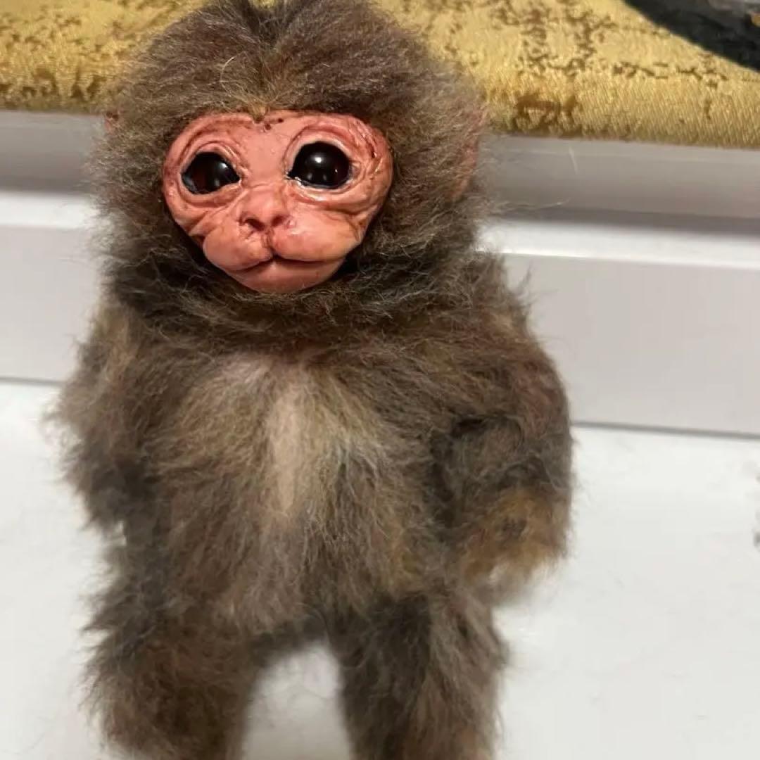 日本猿 子猿 ちゃん 羊毛フェルト