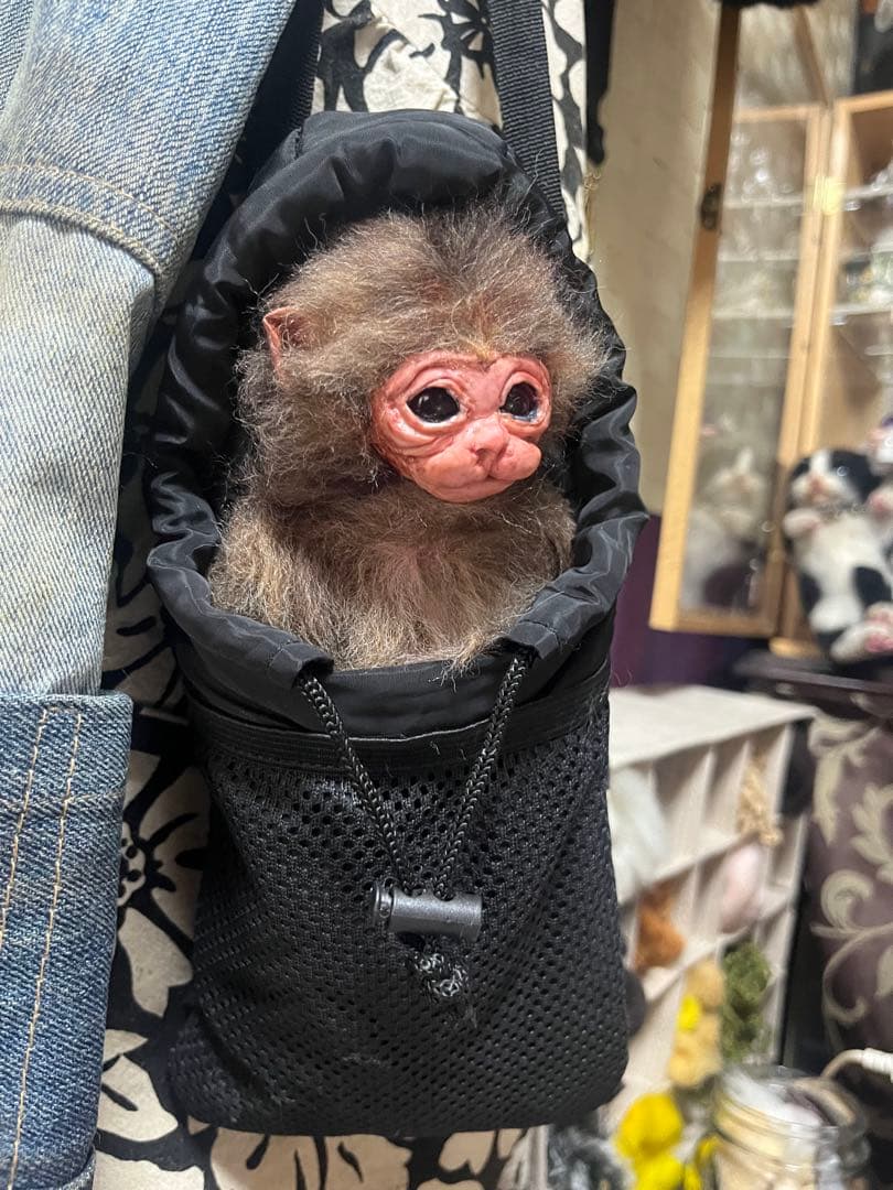 日本猿 子猿 ちゃん 羊毛フェルト