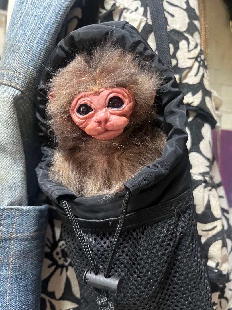 日本猿 子猿 ちゃん 羊毛フェルト