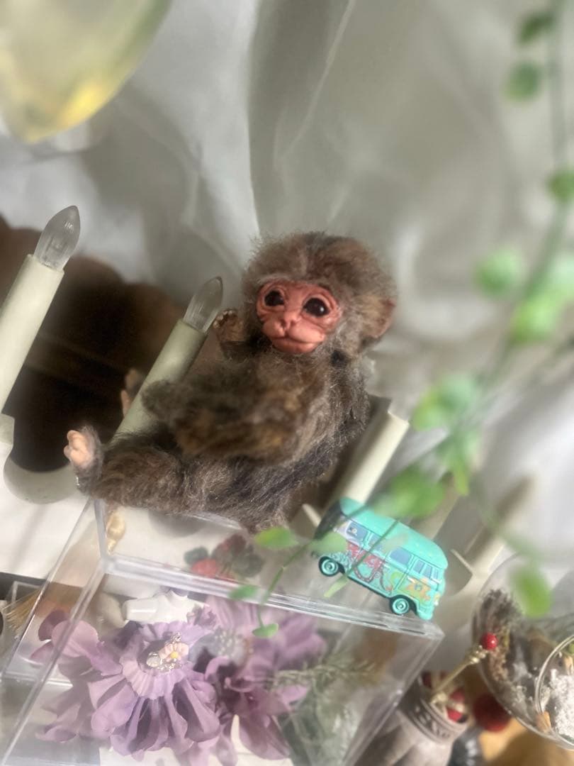 日本猿 子猿 ちゃん 羊毛フェルト