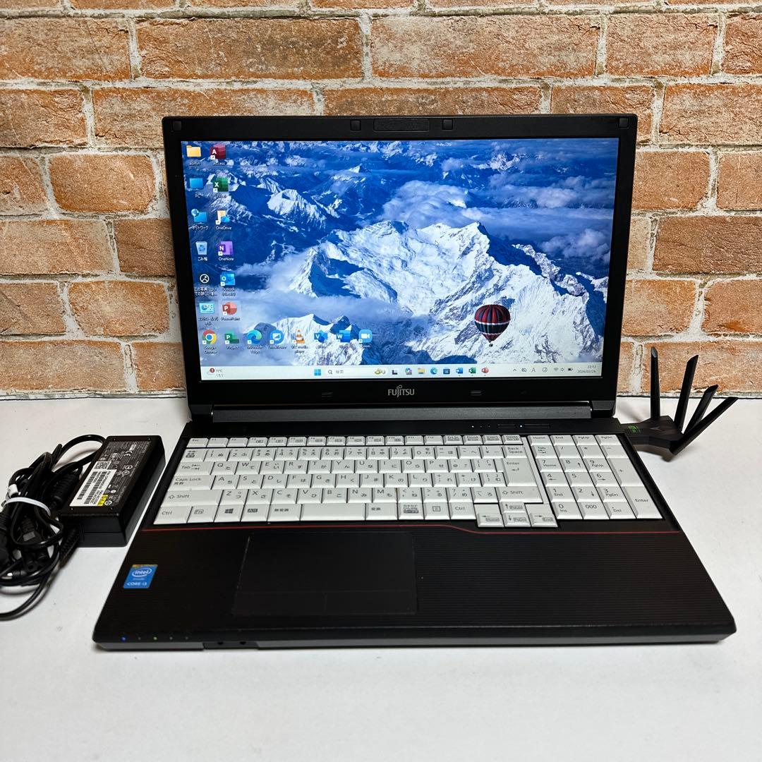 富士通ノート PC 高速起動SSD Windows11 オフィス2024年付き