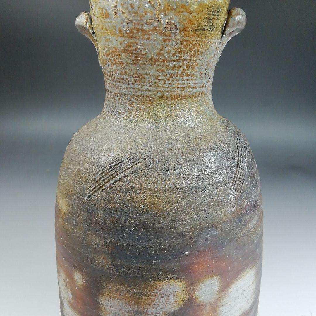 Ｗ３６３　花入　『備前焼』『小西陶古 作』『花瓶』　共箱　花器　茶道具