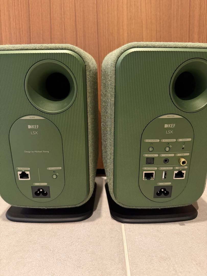 KEF LSX オリーブグリーン / スタンド付き