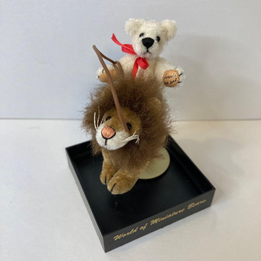 テディベア ワールドオブミニチュアベアーズ ライオンにまたがったくまさん