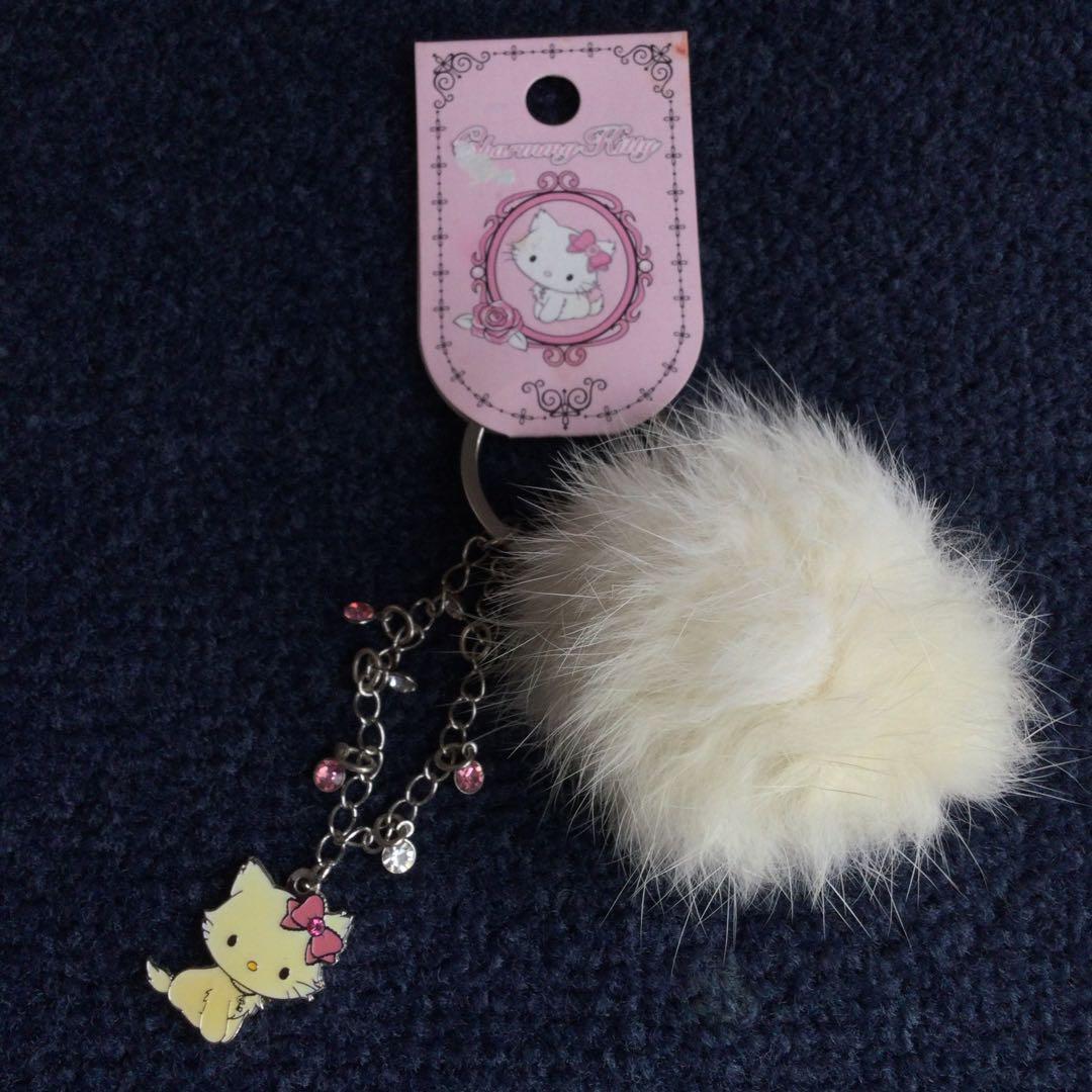 未使用タグ付❤️サンリオ❤️チャーミーキティ❤️ファーマスコット❤️当時物2005年商品