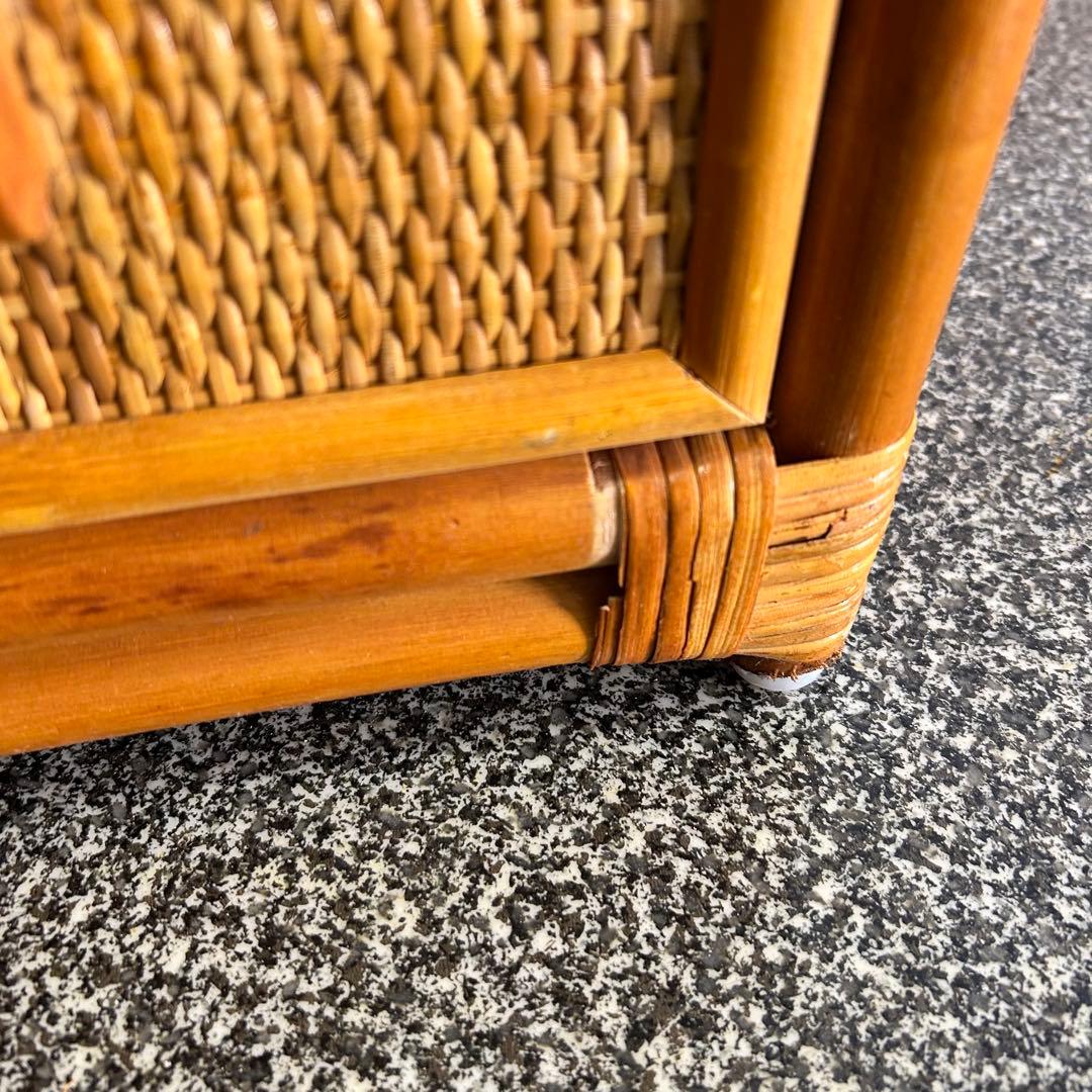 【美品】ラタンチェストキャビネット