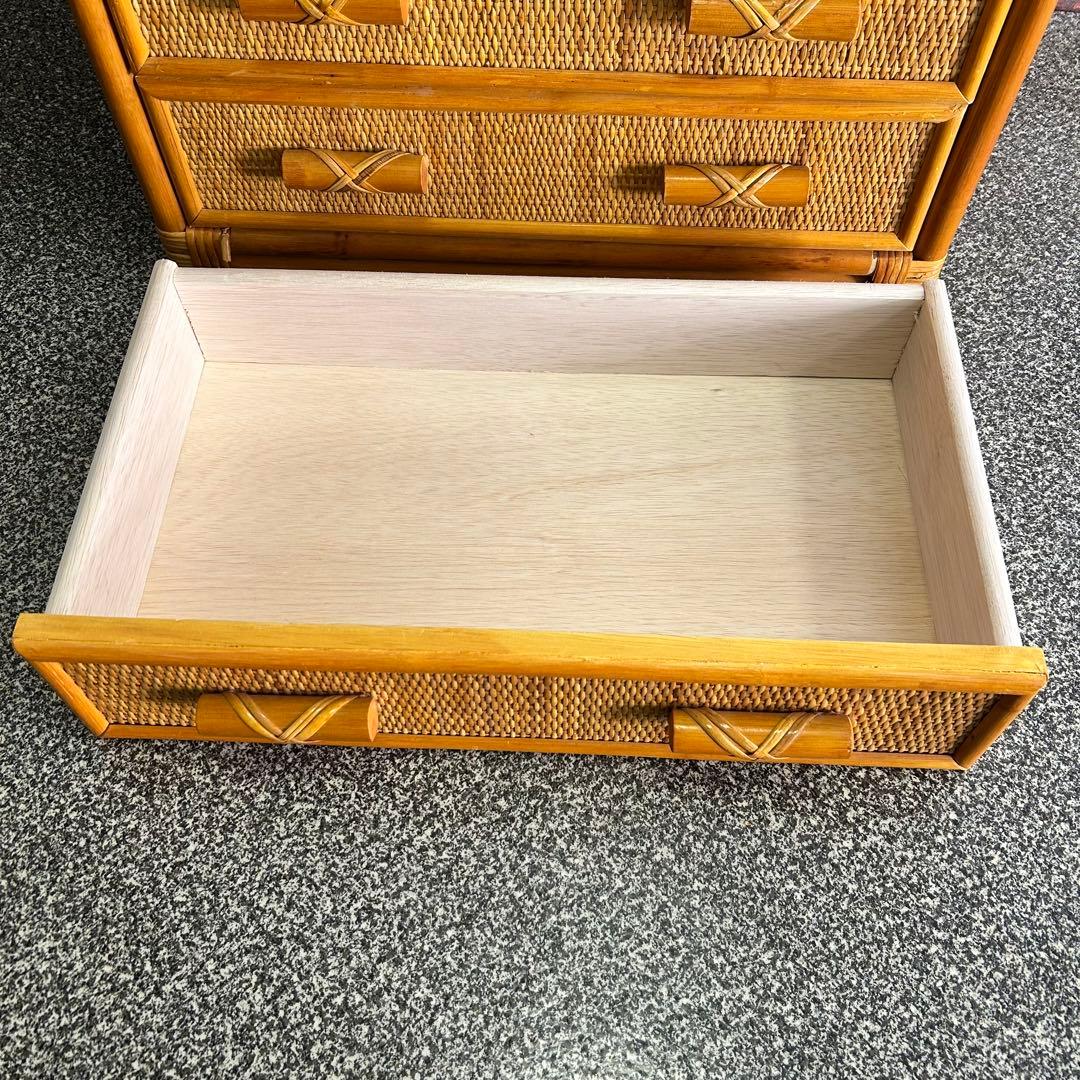 【美品】ラタンチェストキャビネット