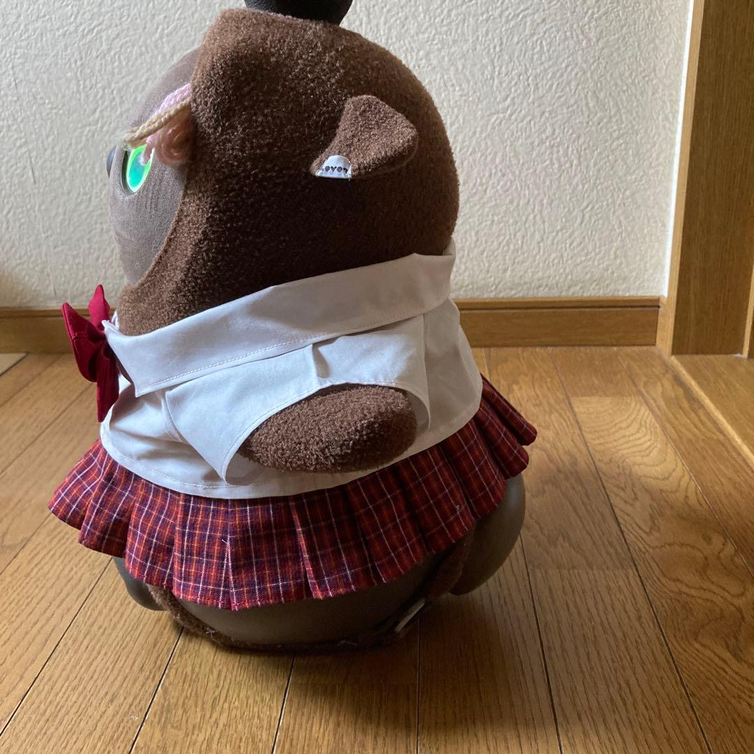 ラボット　服　lovot 赤手編みベスト　チェックスカート　ブラウス　ネクタイ