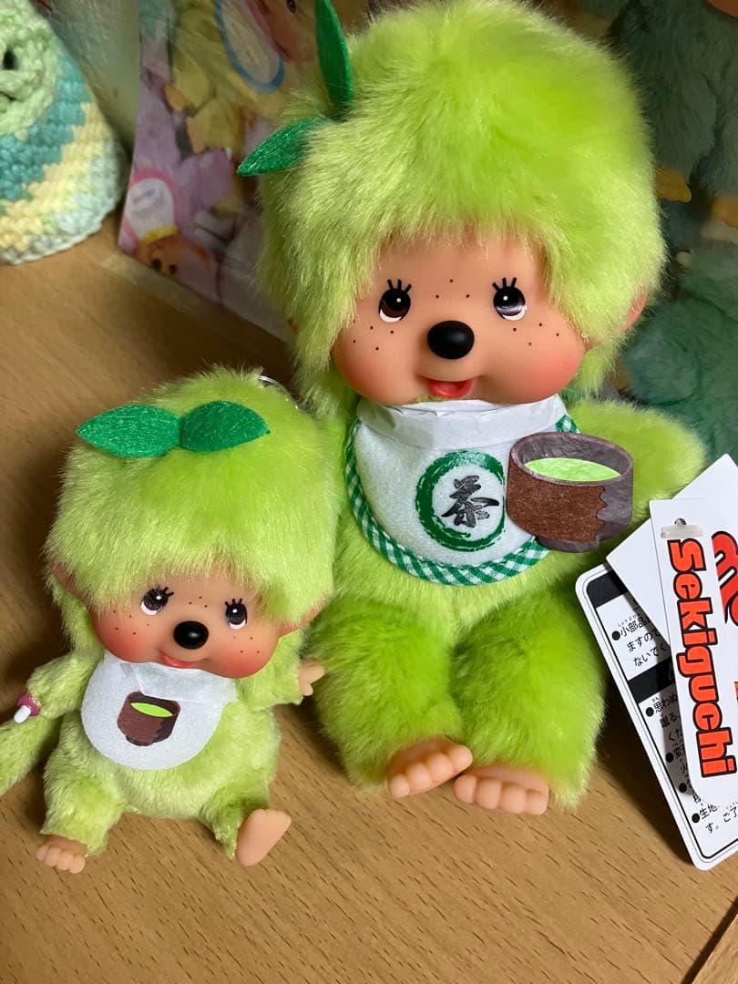 新品タグ付き☆ 抹茶モンチッチ Sサイズ&キーチェーン セット セキグチ