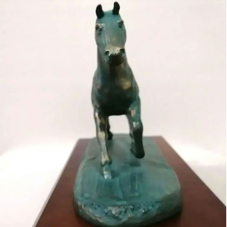 光則作 1990年 干支置物 駿馬勇躍