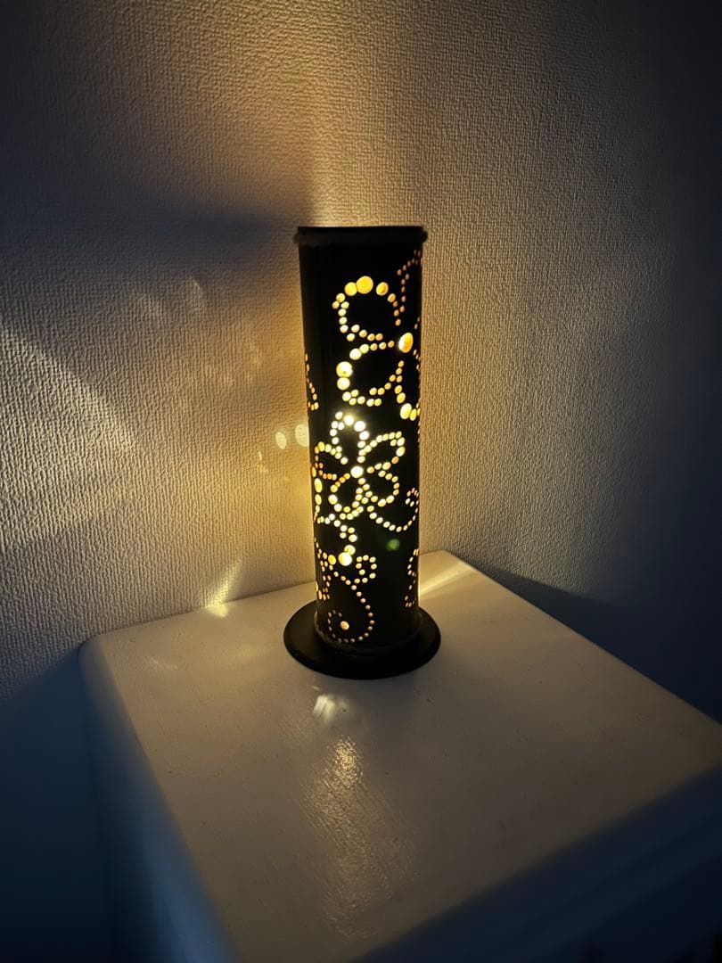 装飾的な竹円筒形ランプシェード