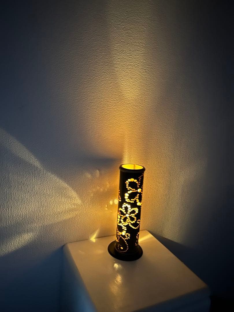 装飾的な竹円筒形ランプシェード