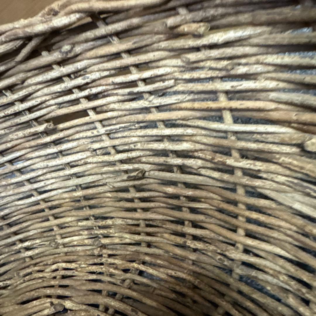 アケビ　蔦　カゴ　直径約47cm