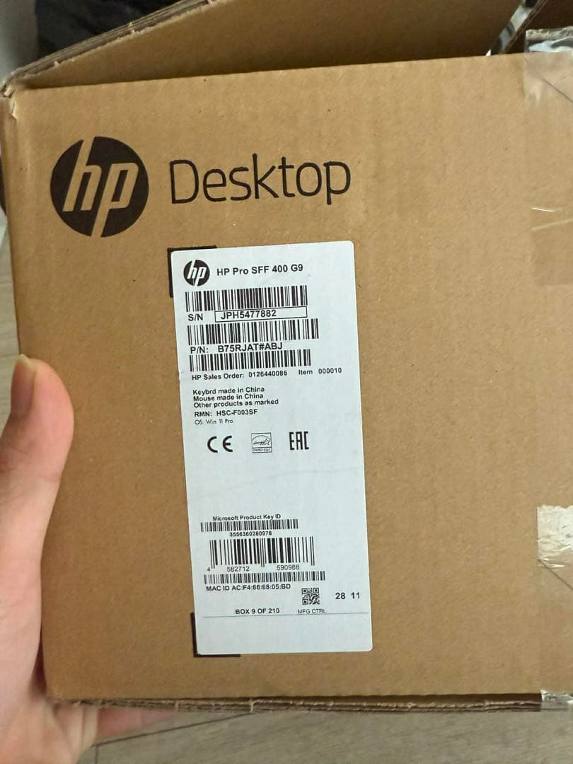 HP Pro SFF 400 G9 デスクトップ本体