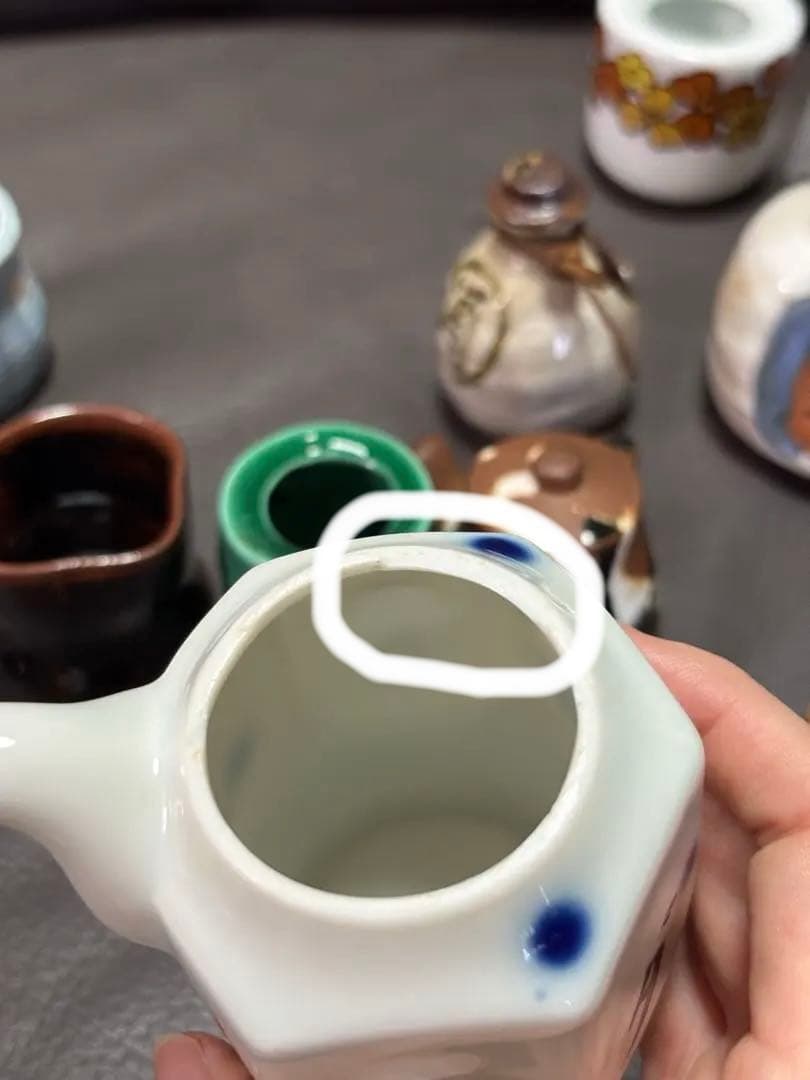 ミニサイズ、ミニチュアな陶器の置物13点