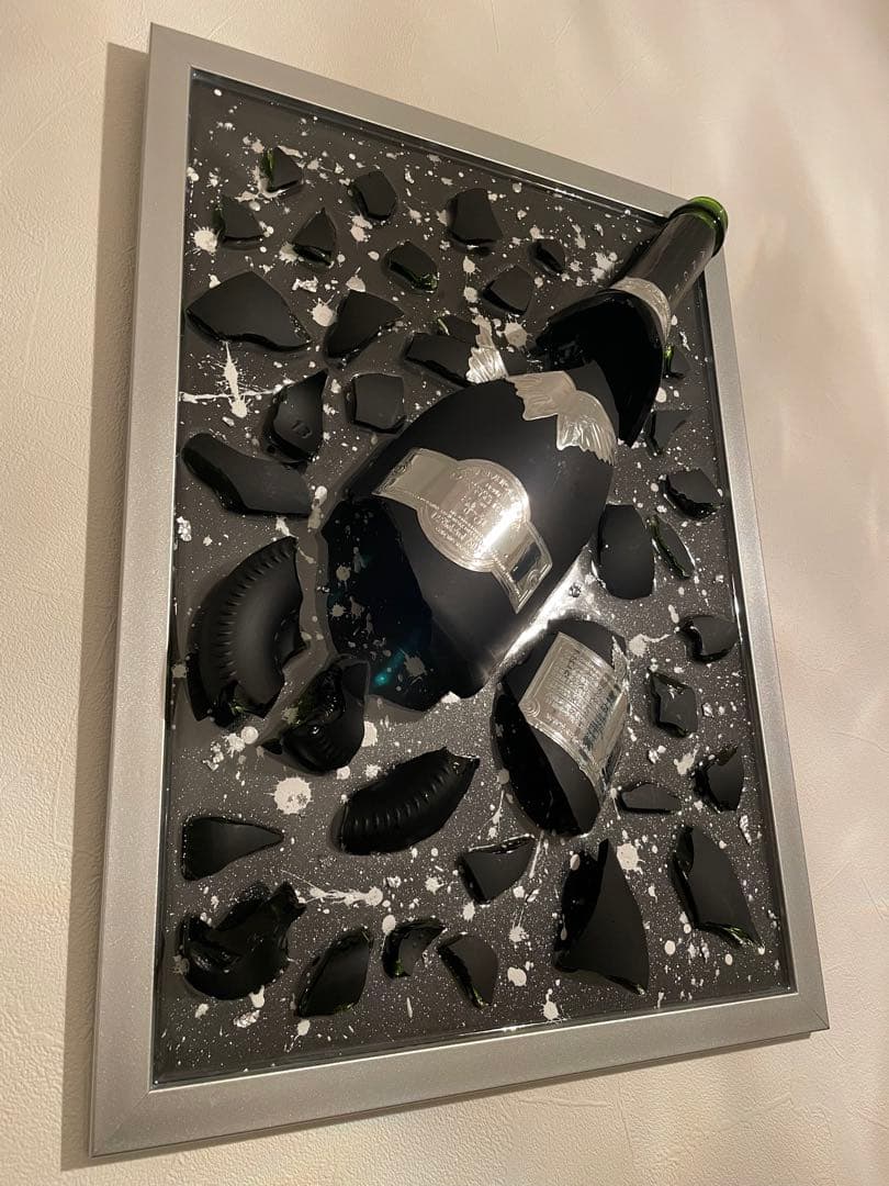 エンジェルシャンパン A3額装 レジンアート クラッシュ 立体アート
