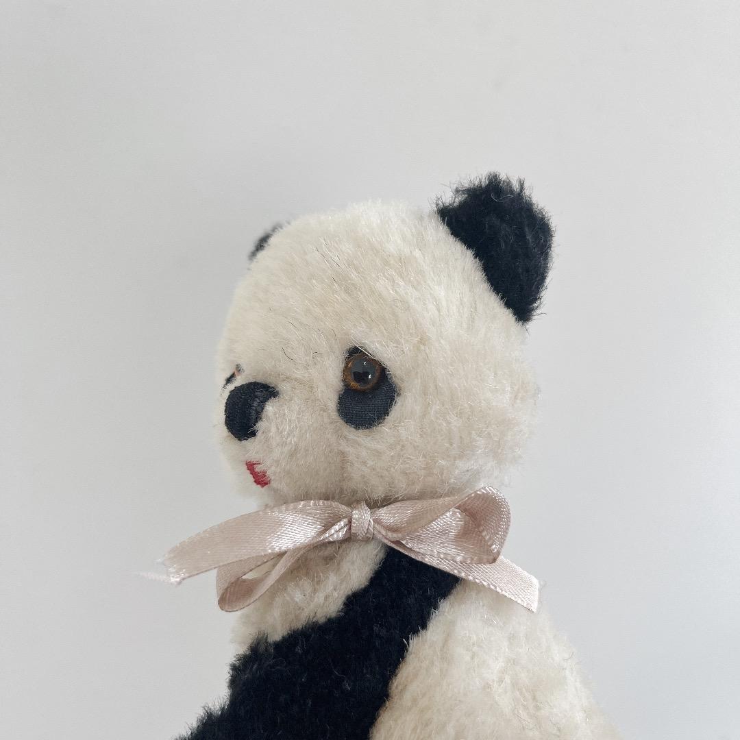 アンティーク　パンダ　ぬいぐるみ　ハンドメイド　ヨーロッパ　ヴィンテージ　ドール