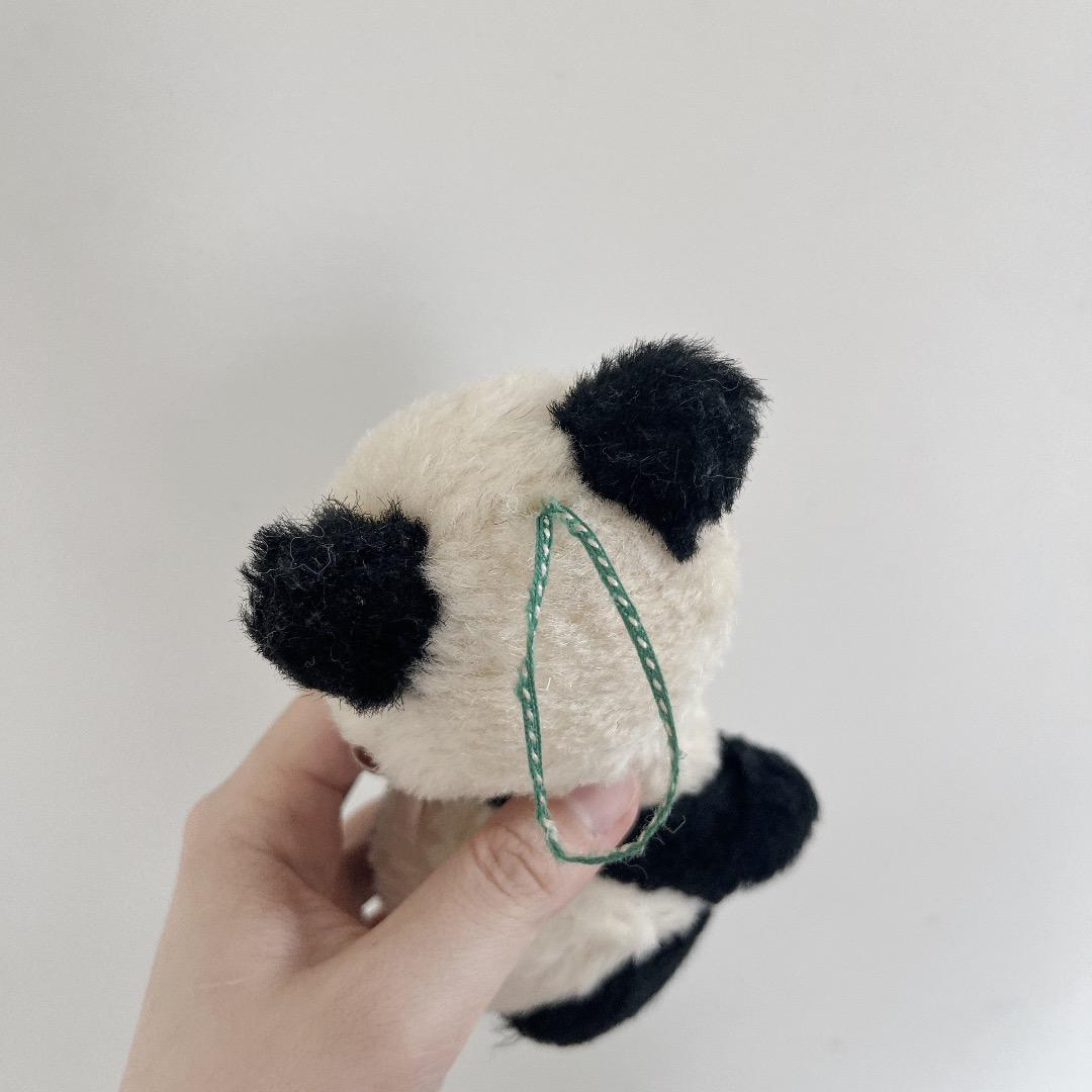 アンティーク　パンダ　ぬいぐるみ　ハンドメイド　ヨーロッパ　ヴィンテージ　ドール