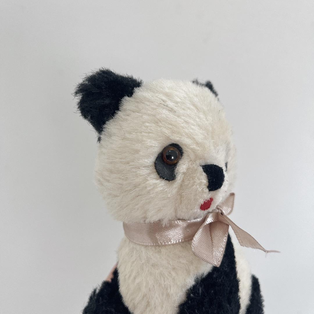 アンティーク　パンダ　ぬいぐるみ　ハンドメイド　ヨーロッパ　ヴィンテージ　ドール