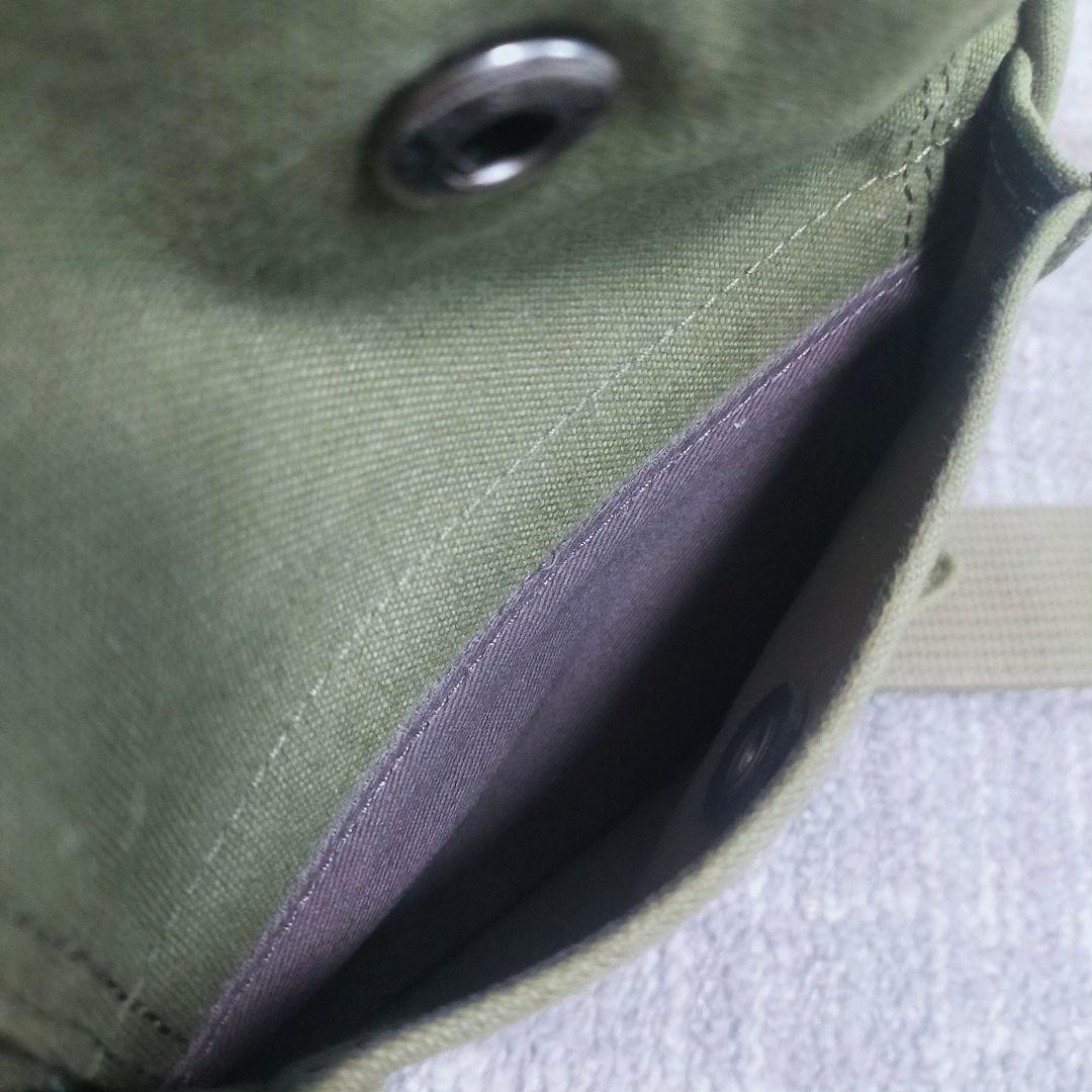 【美品】倉敷帆布　ショルダーバッグ 　カーキ