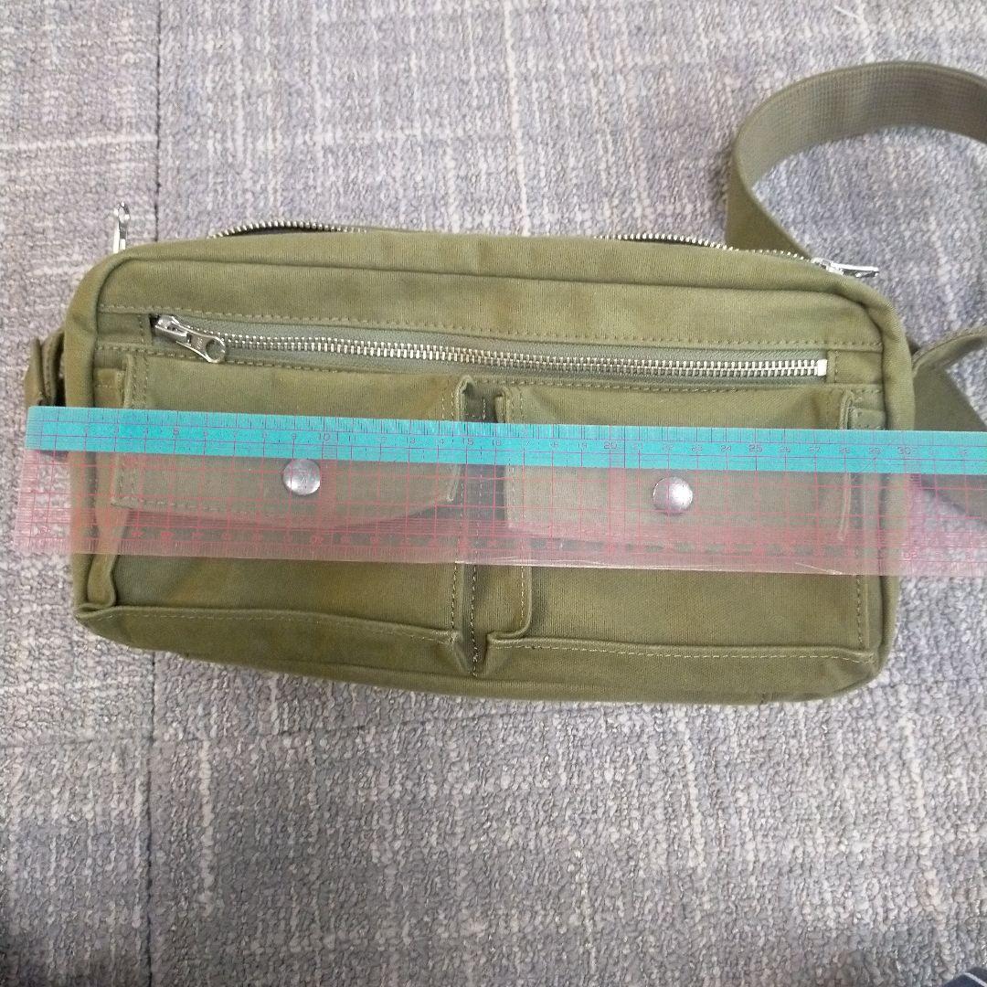 【美品】倉敷帆布　ショルダーバッグ 　カーキ
