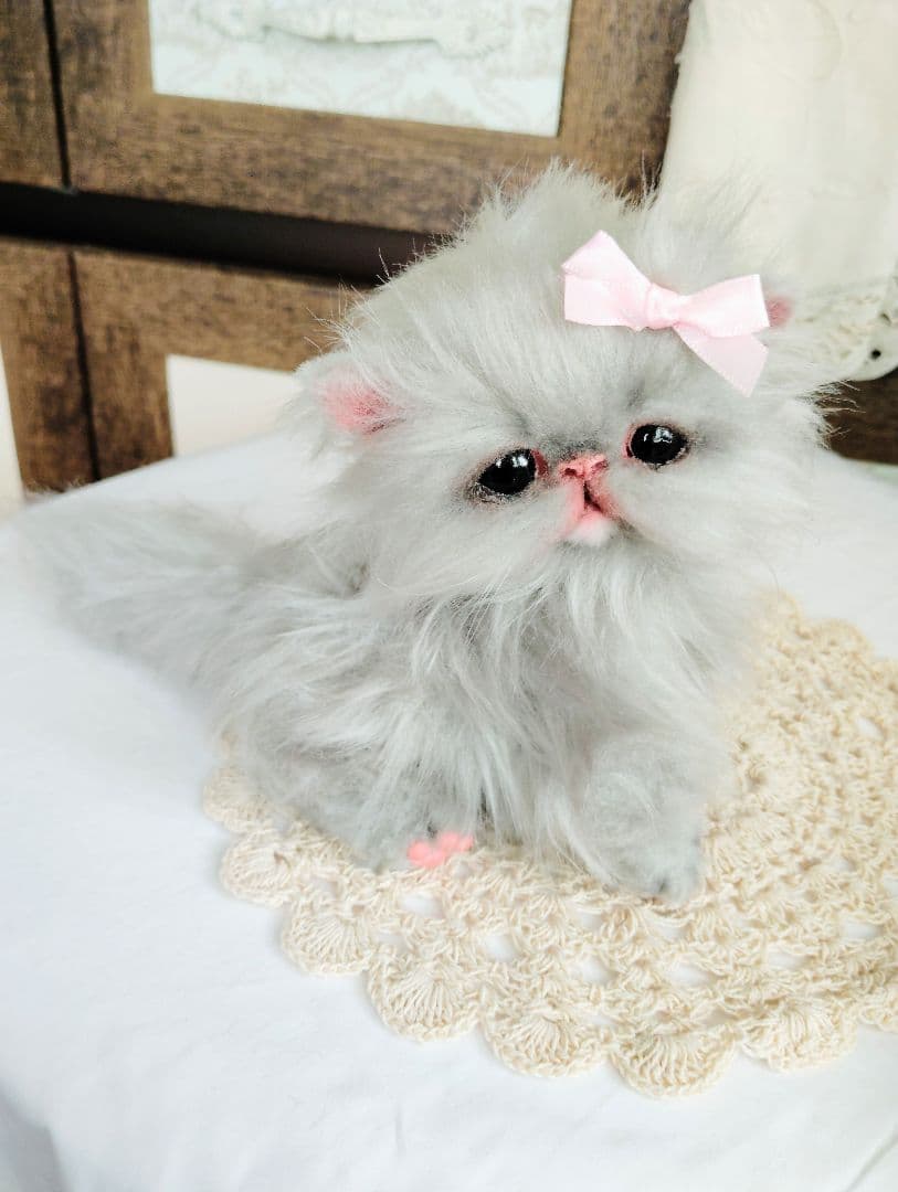 エキゾチックロングヘア♡子猫のリンちゃん♡アートドール♡ぬいぐるみ♡