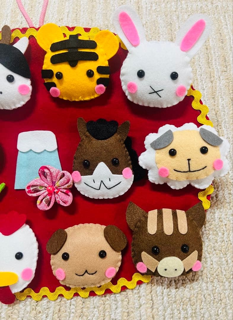 フェルトリース☆十二支☆干支☆ハンドメイド