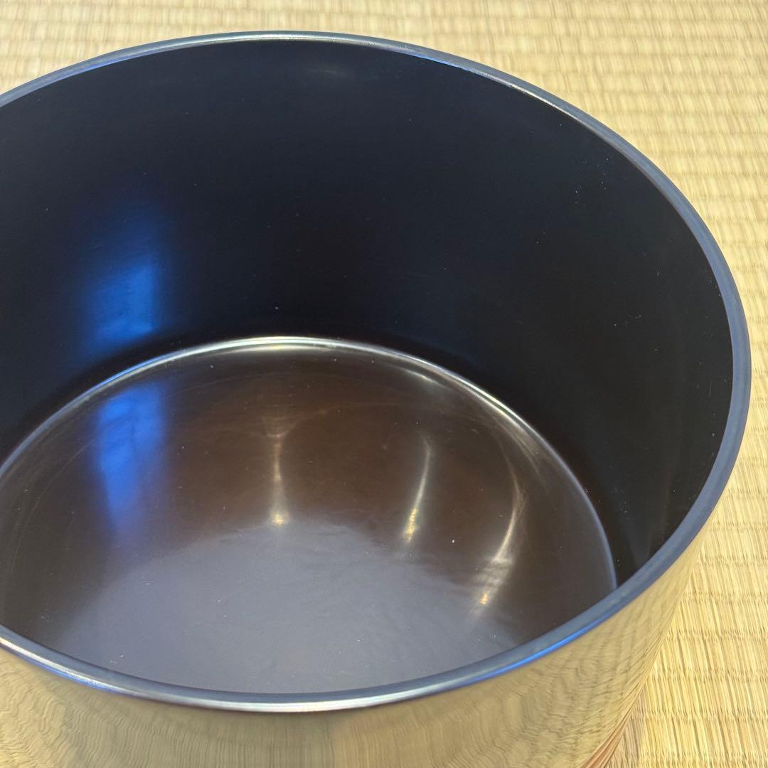 塗櫃 本堅地 飯器 丸盆 杓文字 共箱 木製漆器 茶懐石道具 / 輪島塗