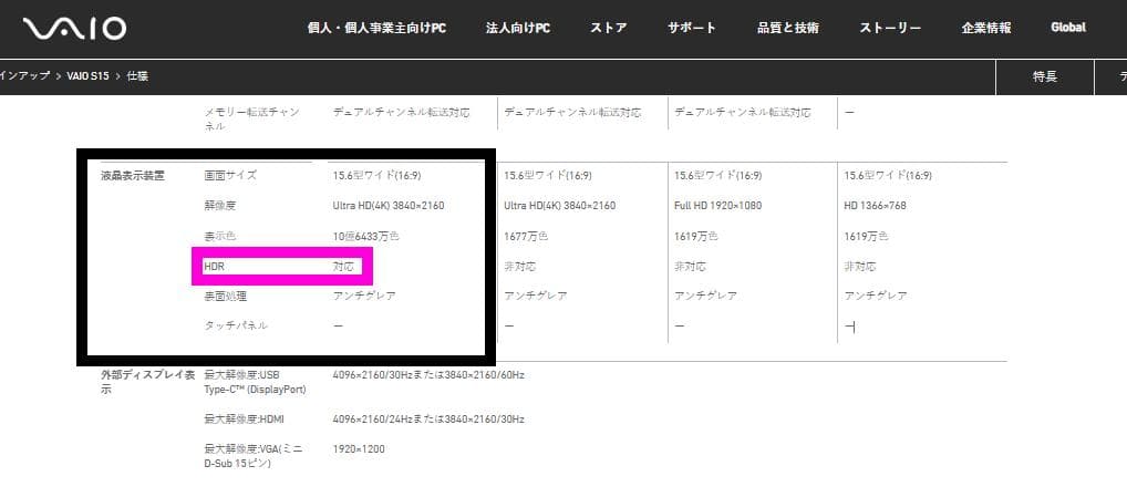美品 VAIOS15 i7 新品4K液晶 SSD+HDD メモ16GBブルーレイ