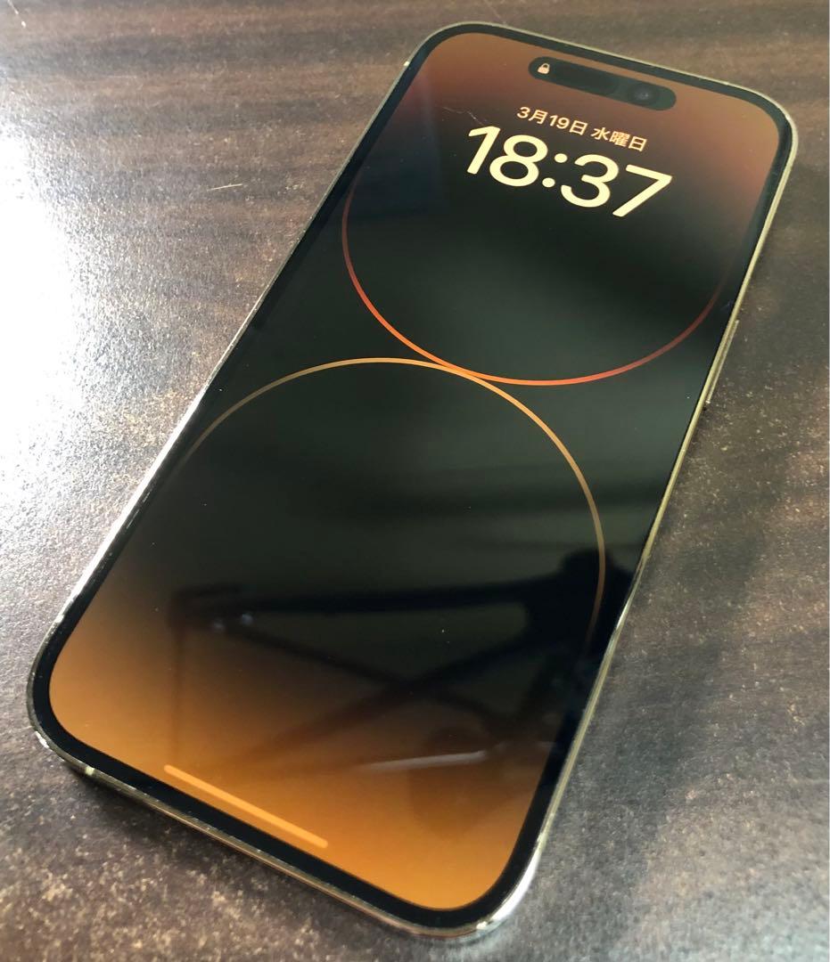 テ*ン様 iPhone14pro 128gb gold ゴールド　アイフォン　S