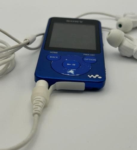 【動作良好】SONY ウォークマン NW-E083K 青 スピーカー&イヤホン